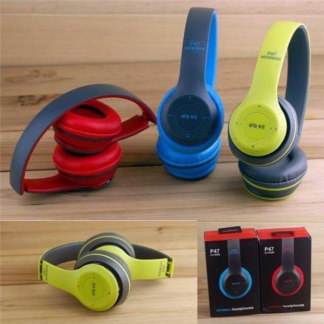 Tai nghe Bluetooth chụp tai có mic P47 có khe cắm thẻ nhớ