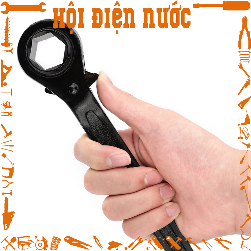 Cờ lê đuôi chuột, Cờ lê ratchet 2 đầu vặn xiết ốc nhiều cỡ từ 14 tới 27mm