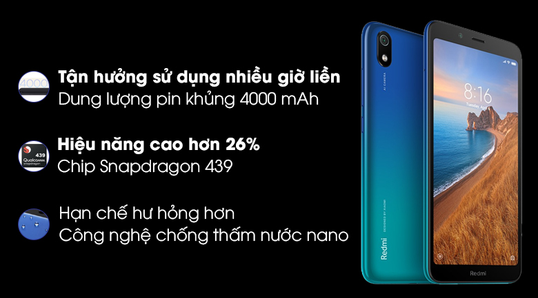 Giá sốc xiaomi redmi 7a mới fullbox bảo hành dài hạn