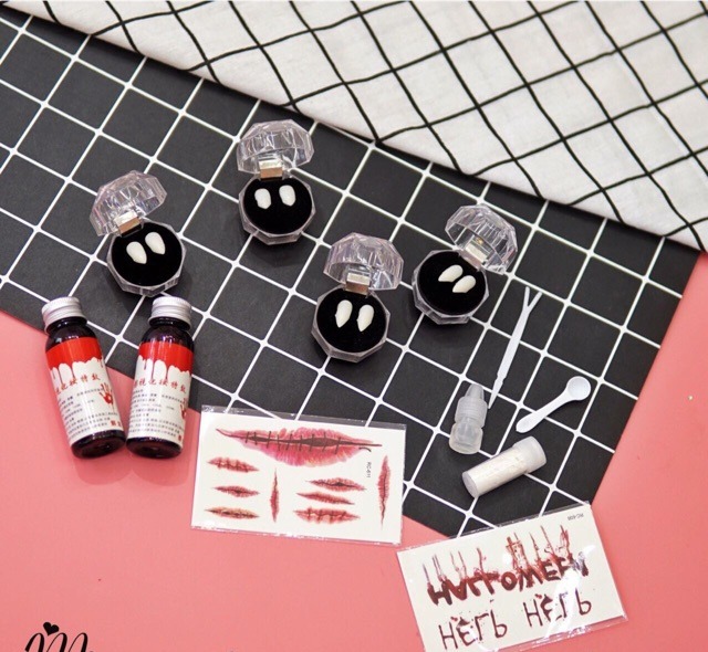 răng khểnh giả, Răng nanh cao cấp 13mm + keo dán răng nanh răng khểnh giả