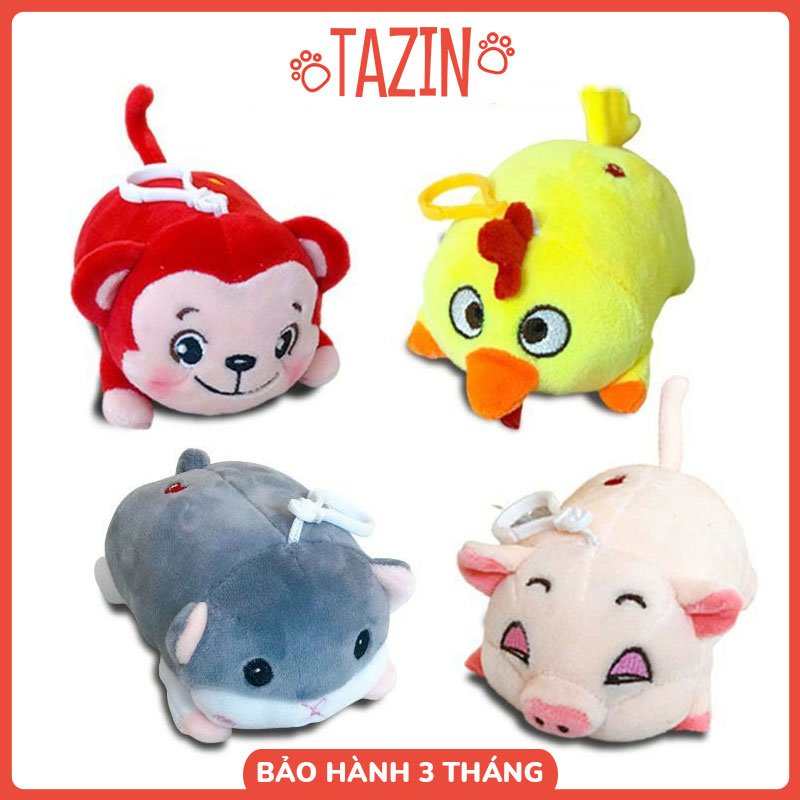 Móc khóa hình thú nhồi bông kích thước 10cm (Nhiều mẫu). Chất liệu cao cấp, mềm mịn, không xù lông phù hợp làm móc khóa, móc treo hoặc làm đồ trang trí