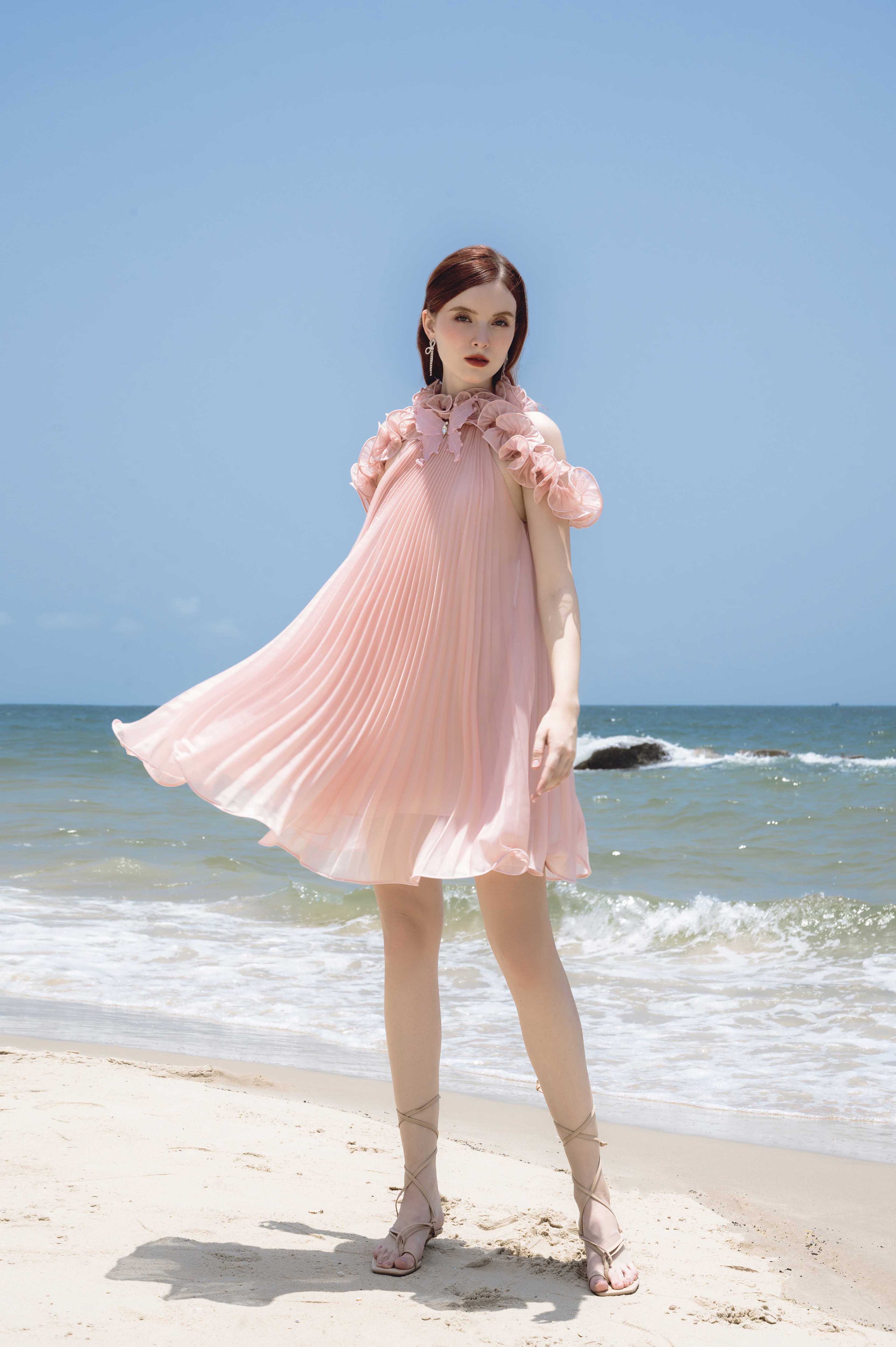 Mira - sabie dress - đầm xòe dập ly