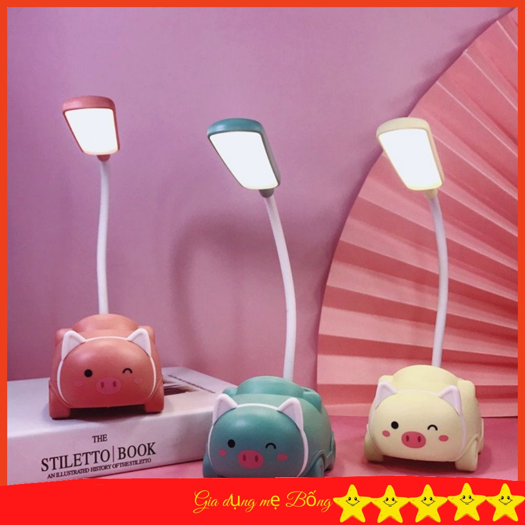 Đèn led để bàn sạc pin, đèn học hình thú siêu cute, quà tặng cho bé