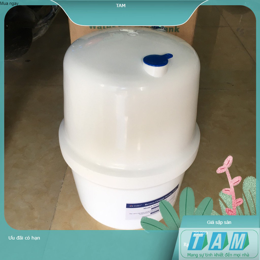 Bình áp 3.2G dùng trong máy lọc nước R.O gia đình - kèm van