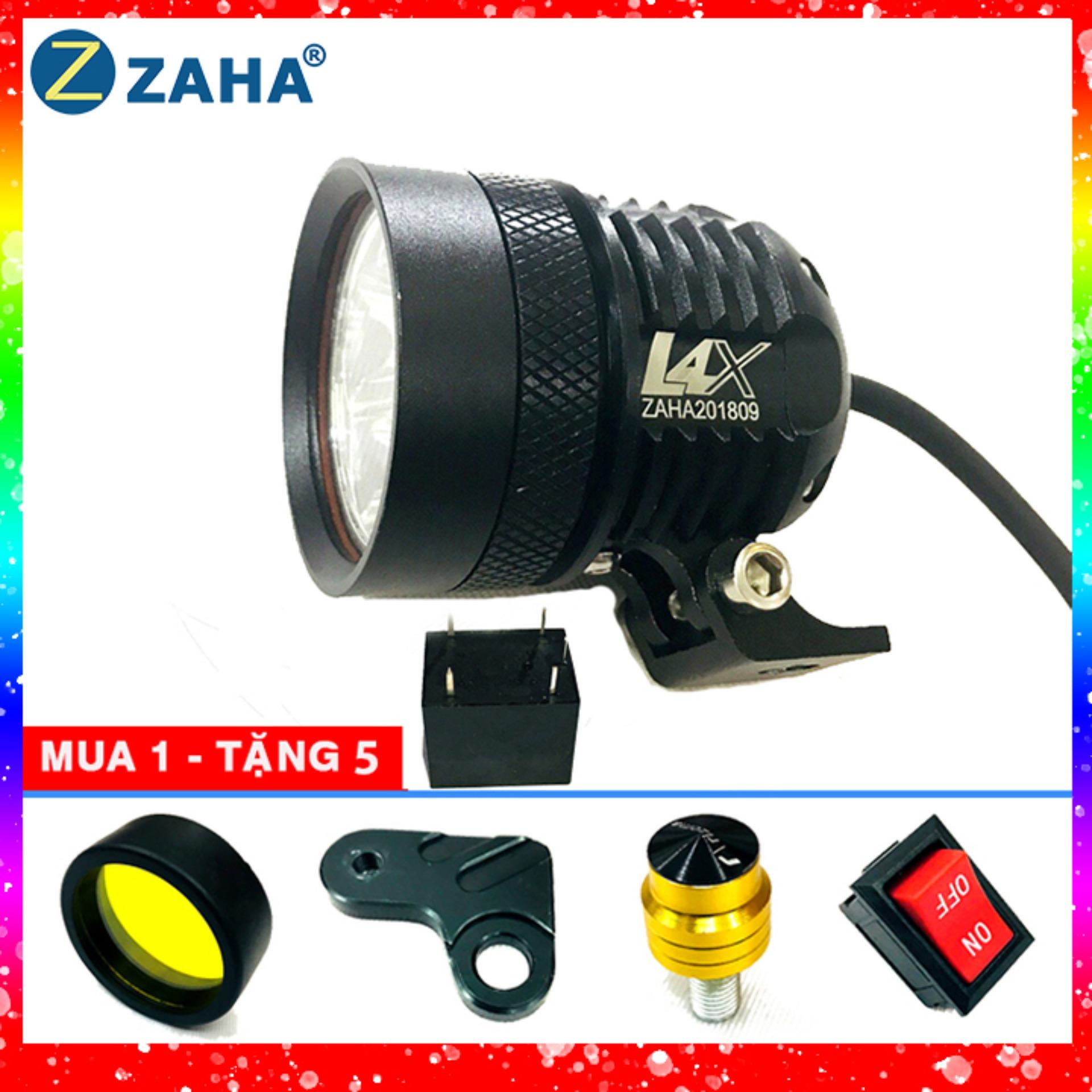 Đèn pha led trợ sáng l4x 40w zaha siêu sáng + tặng 5 món phụ kiện