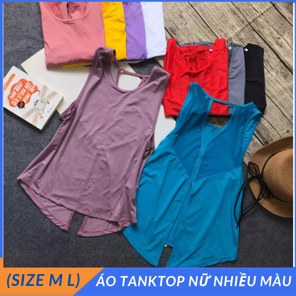 áo tập tank top phối lưới sau lưng siêu xinh, quần áo tập gym yoga thoáng mát-CR045