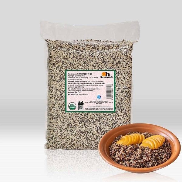 [TÚI 2KG] Hạt Quinoa Mix hữu cơ Smile Nuts - Diêm mạch nhập khẩu từ Peru (Gồm Quinoa trắng và Quinoa đỏ)