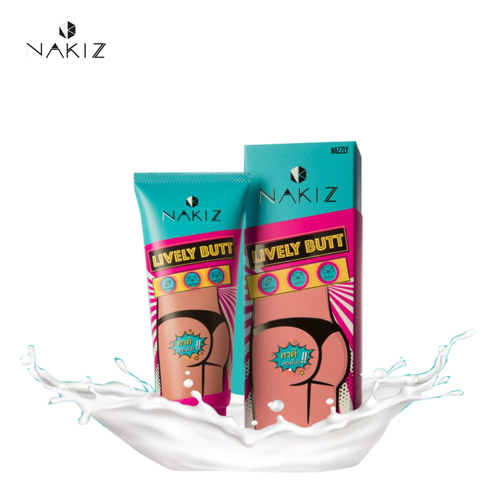 NAKIZ LIVELY BUTT - kem thoa thâm mông thâm nách bẹn đen mụn lưng đen đầu gối đen khuỷu tay mờ vết thâm rạn