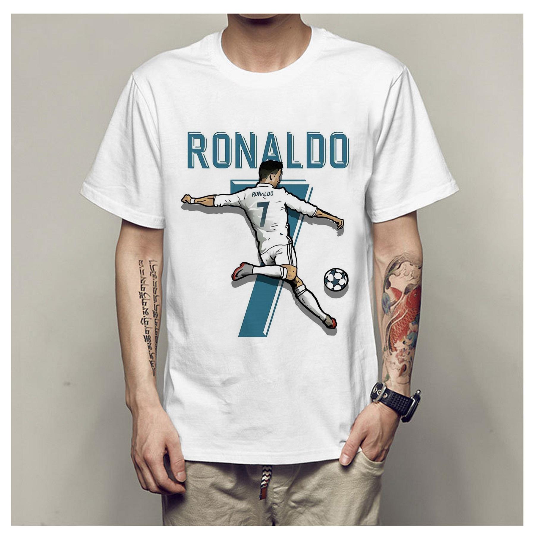 Áo thể thao nam cao cấp hàng VNXK, áo cotton nam, áo bóng đá, áo tập gym, áo Ronaldo, CR22