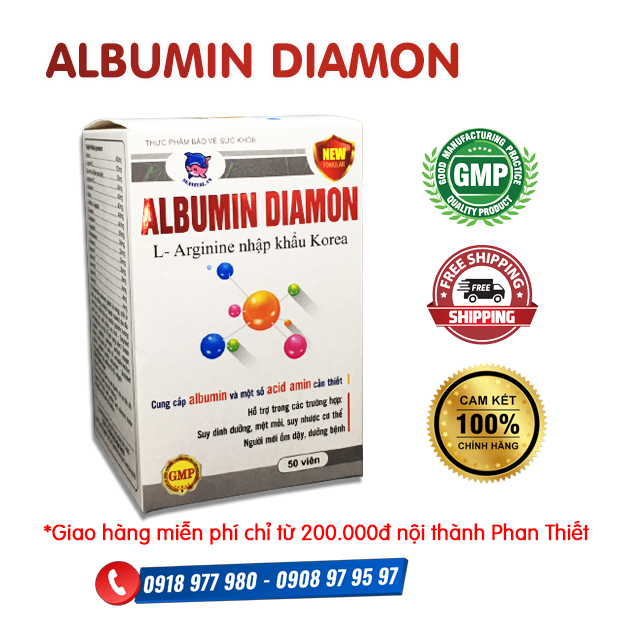 ALBUMIN DIAMON - Giúp bổ sung chất đạm và các vitamin cho cơ thể, bồi bố sức khoẻ, giảm suy dinh dưỡng
