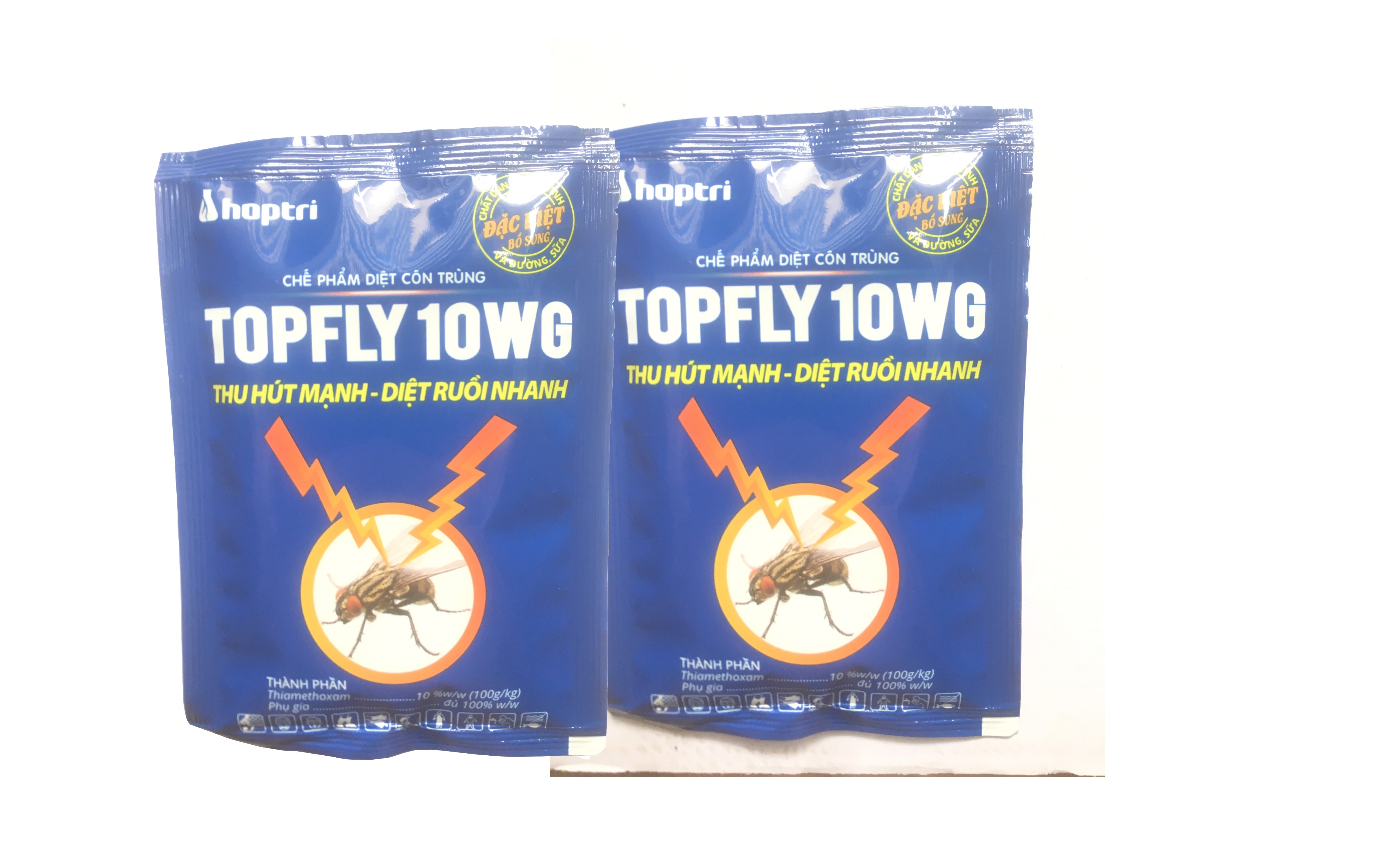 Combo 2 gói Thuốc diệt ruồi TOPFLY 10WG THU HÚT MẠNH DIỆT RUỒI NHANH  Gói