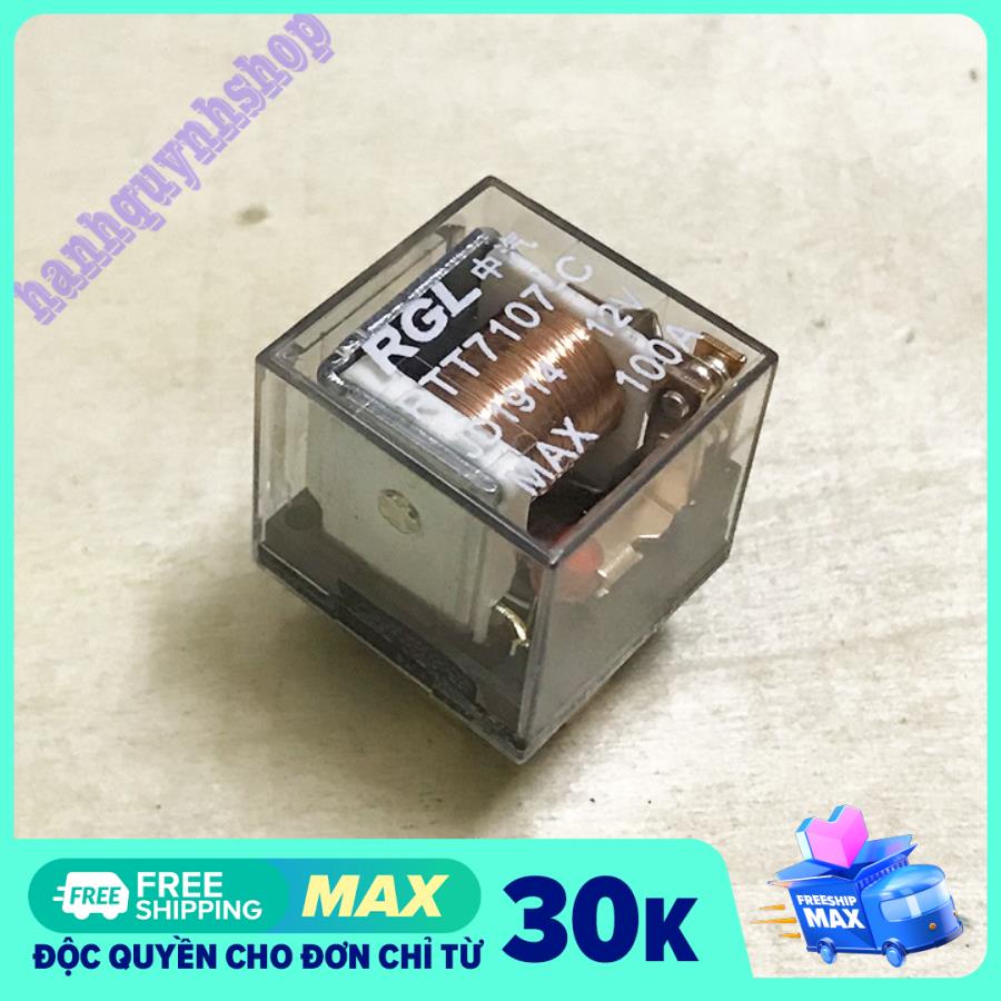 Rơ le 5 chân 12v 100a nhựa trong