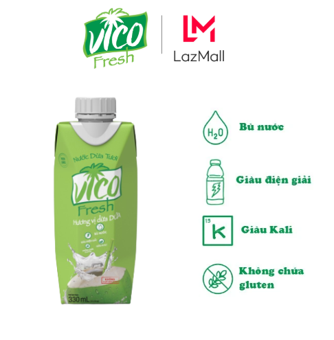 1 Hộp Nước Dừa Vico Fresh 330ml - Vị Dứa