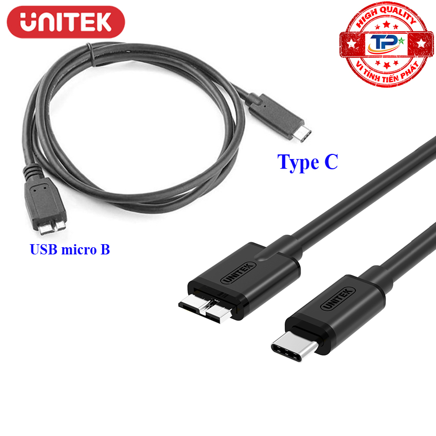 Cáp chuyển usb 3.1 usb type-c sang micro b unitek y-c475bk