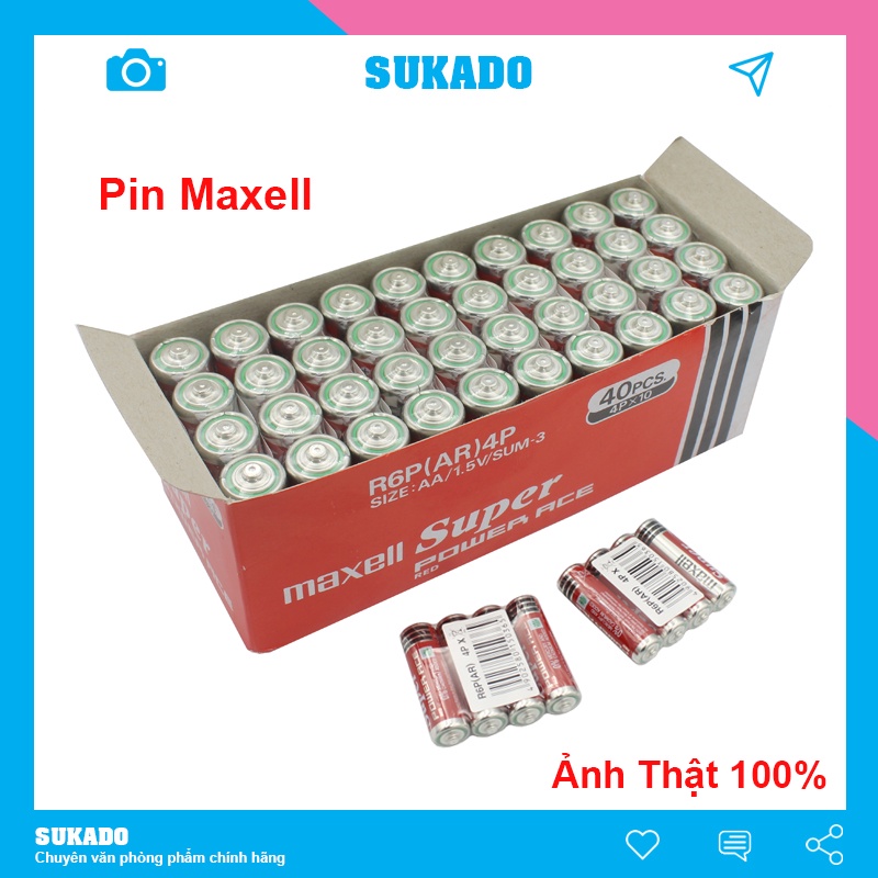 Pin maxell aa - aaa vỉ 4 viên - pin điều khiển thiết bị điện tử sukado