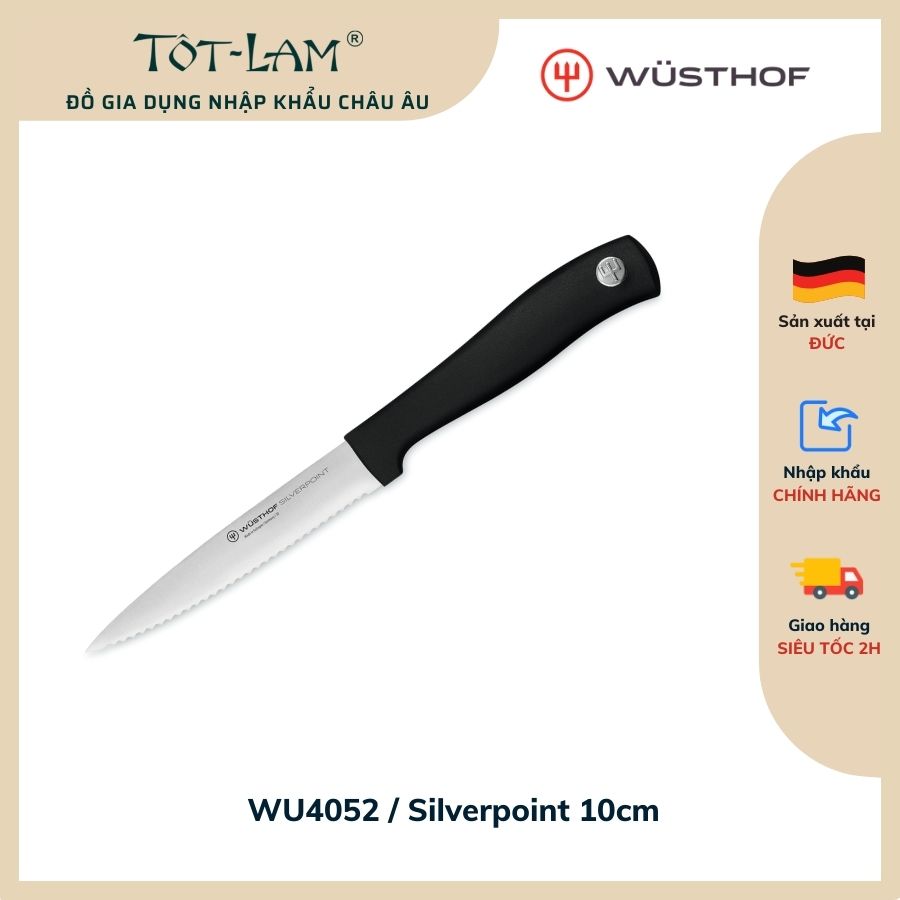 Dao răng cưa Wusthof Silverpoint 10cm - Xuất xứ Đức (Wusthof paring knife)