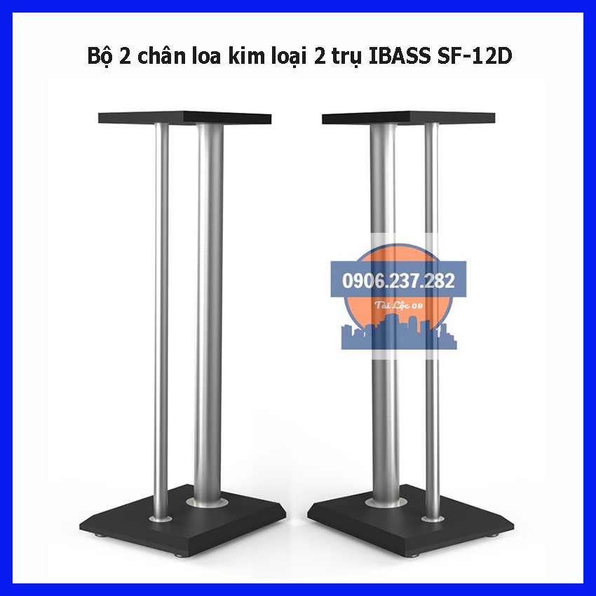 Chân loa 2 trụ kim loại IBASS SF-12D cao 70cm, giá đỡ loa, kệ để loa, kệ kê loa đài, giàn âm thanh, chân loa kim loại 2 trụ, chân loa cao cấp, giá kệ để loa