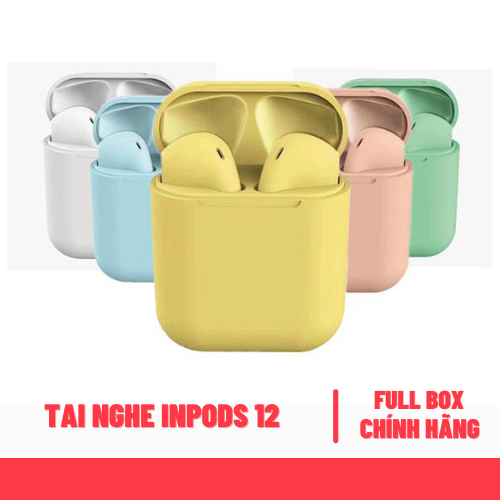Tai Nghe Bluetooth Mini ROYALMIC I12 TWS V5.0 Nút Cảm Ứng, Có Pop-Up, Tương Thích Với Các Dòng Smartphone, Tích Hợp Mic Nói Chuyện Điện Thoại, Đi Kèm Dock Sạc Dự Phòng, Âm Bass Sống Động