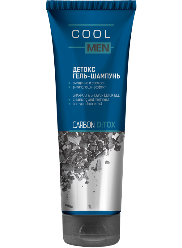 Tắm gội 2in1 detox than tre hoạt tính dưỡng ẩm thải độc Cool Men Detox Carbon 250ml