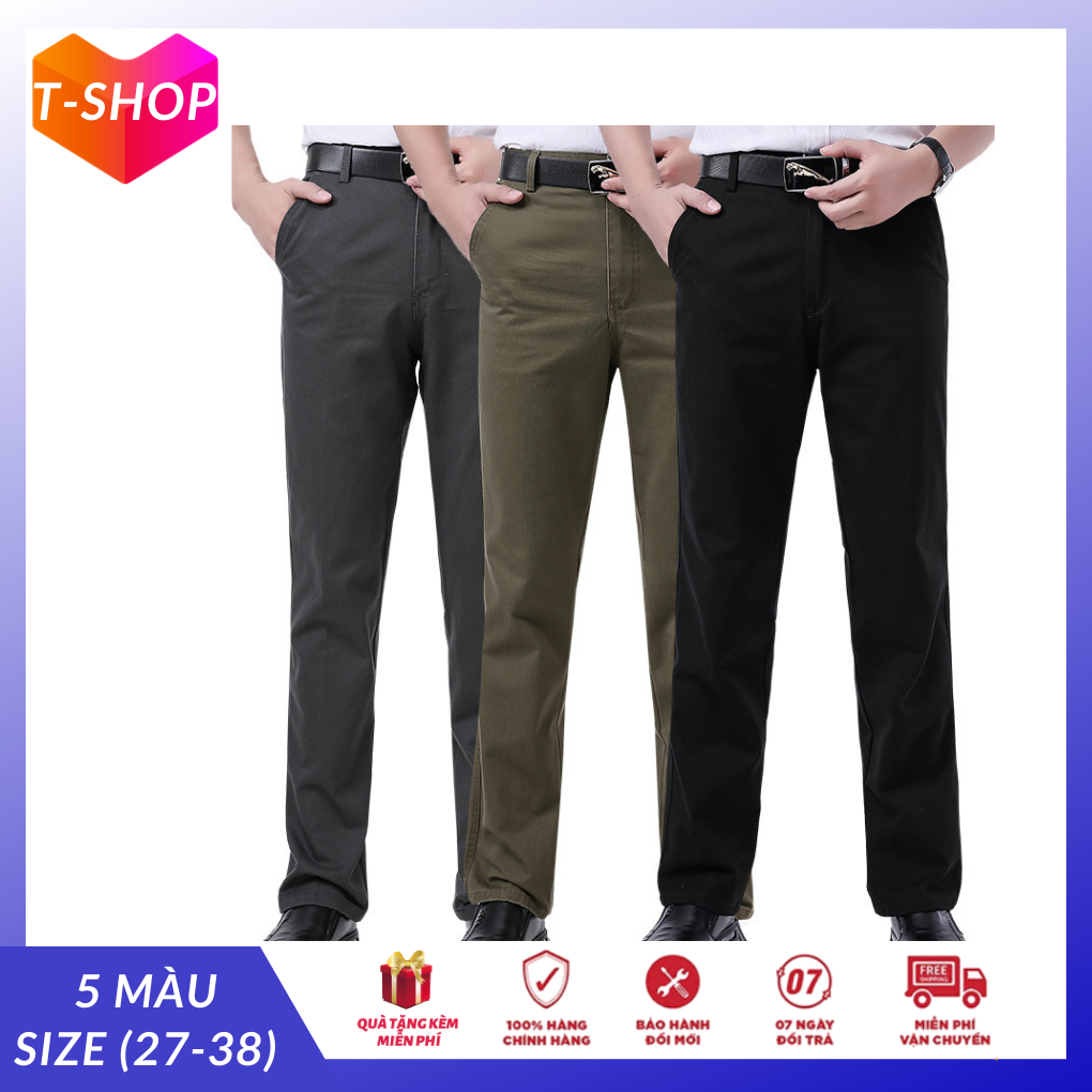 [HCM]HÀNG BIGSIZE - Quần kaki nam trung niên ống đứng cao cấp quần kaki nam công sở ống suông rộng chất vải bền không ra màu không xù lông size 50-90kg vải kaki bền đẹp phom dáng thời trang Quần tây nam kaki-TS020
