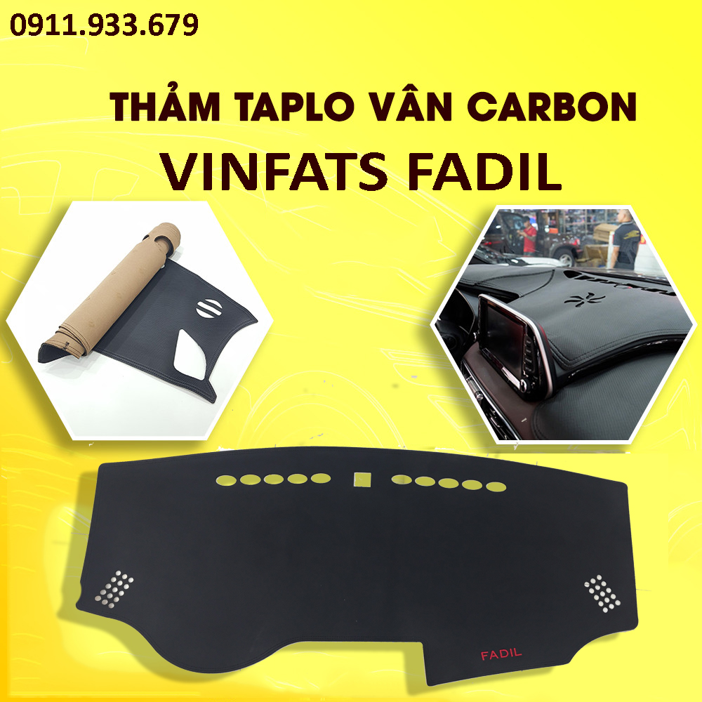 [HCM] Thảm Taplo Da Vinfast Fadil 2019-2021 chống nóng cho xe ô tô, có đế chống trượt, giúp hấp thụ nhiệt đáng kể, giảm chói ánh sáng kính lái giúp lái xe an toàn