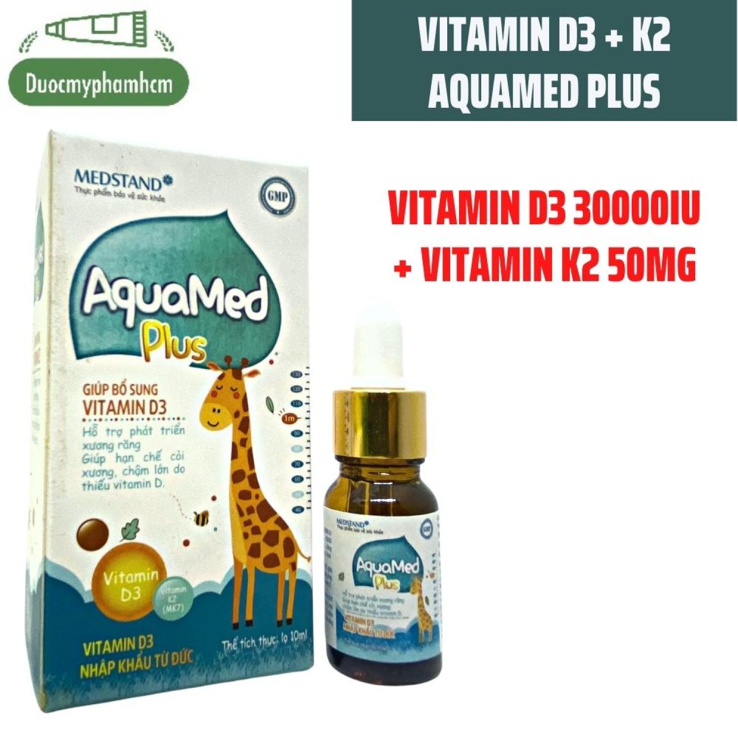 Bổ Sung Vitamin D3 AquaMed Plus cho trẻ - Phát triển xương răng, chiều cao