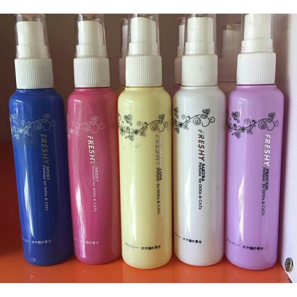 Nước hoa khử mùi thơm lâu cho chó mèo freshy thái lan 60ml