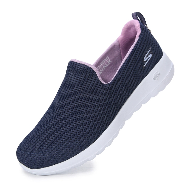 Giày chạy bộ Skechers Gowalk Joy cho nữ màu navy viền tím