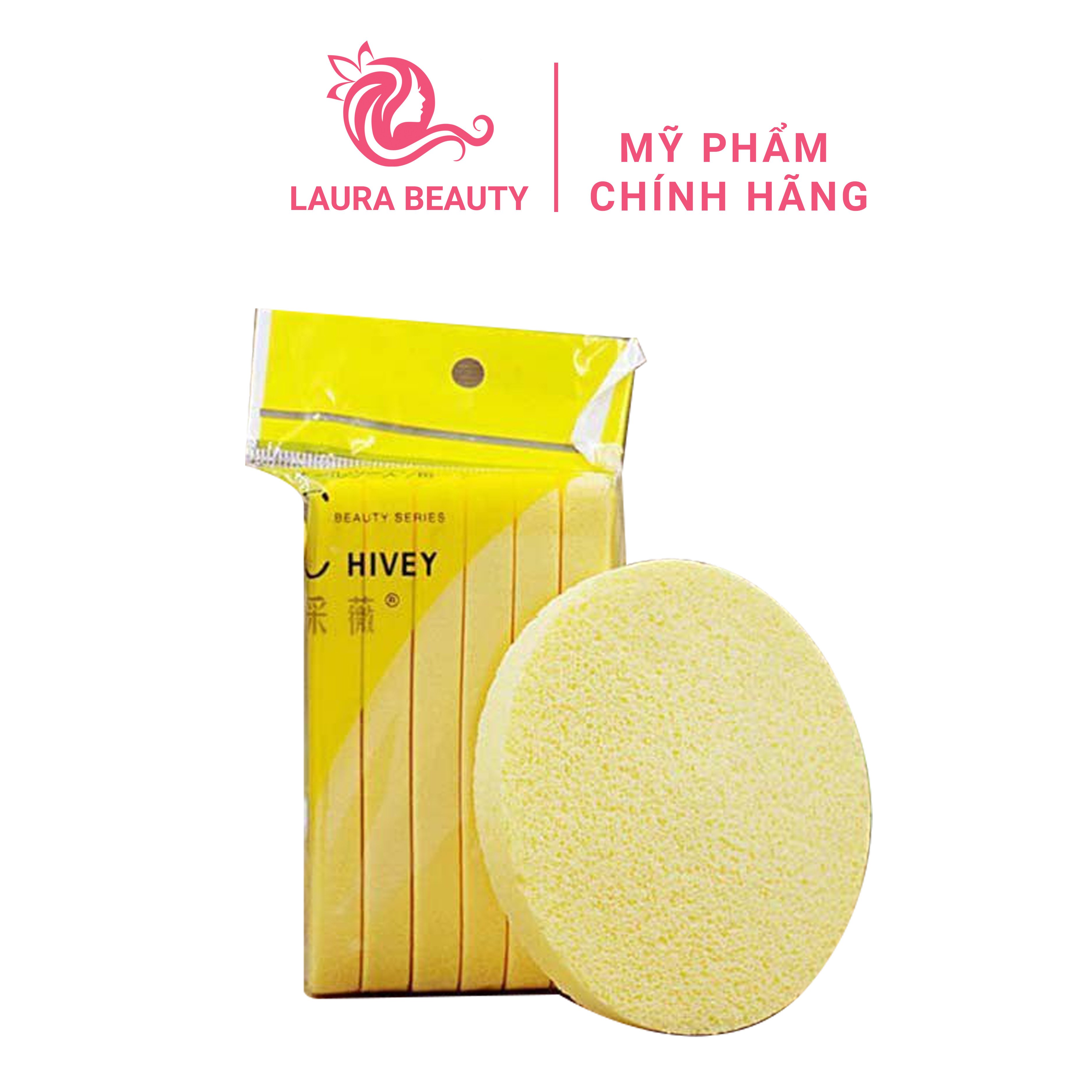 Bông Nở Rửa Mặt Chivey -Bọt Biển Bông Nở Rửa Mặt Chivey 12 Miếng-Laura's Cosmetics