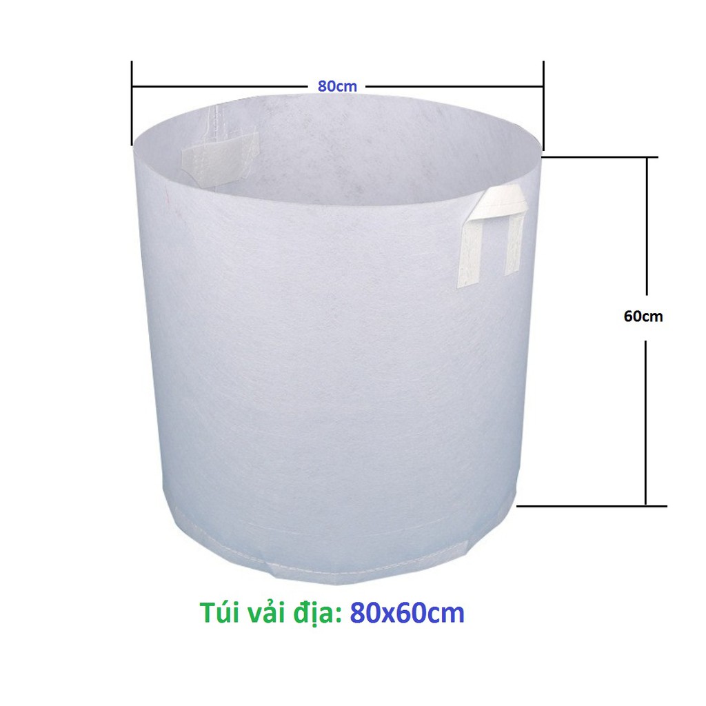 Túi vải trồng cây 2 quai xách kích thước 80X60cm