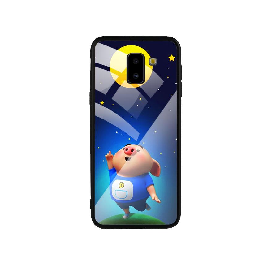 Ốp lưng samsung galaxy j6 2018 - mặt kính cường lực - 03014 0051 pigcute06