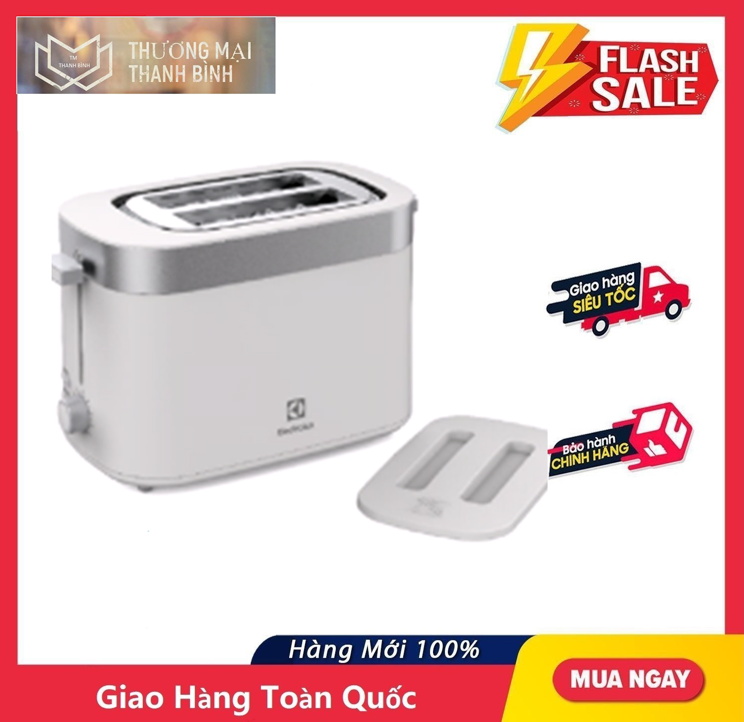 Máy nướng bánh mì electrolux e2ts1-100w 870 w - hàng chính hãng