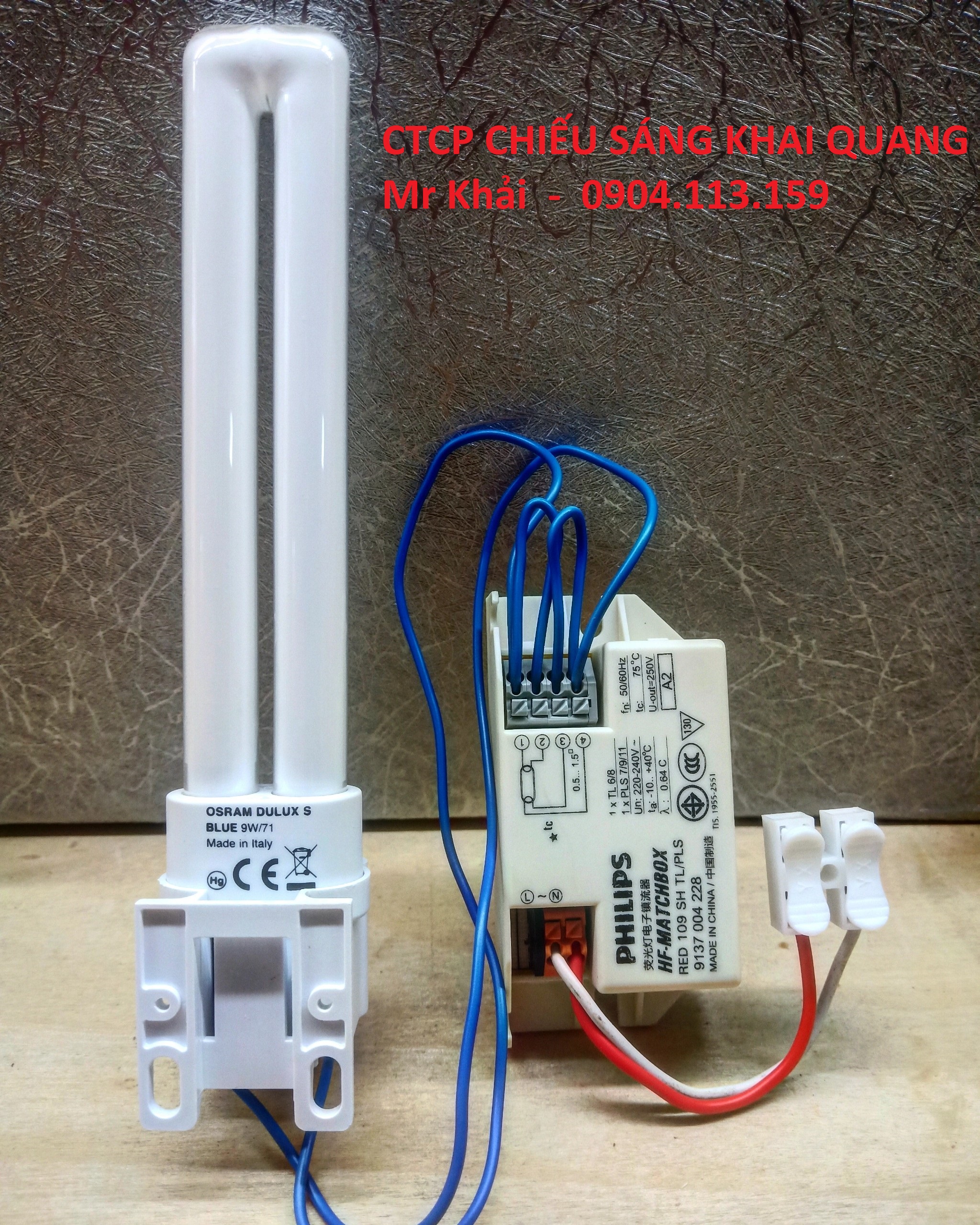 (SALE) Bộ đèn chiếu vàng da trẻ sơ sinh dạng rời 9W hãng Osram Philips