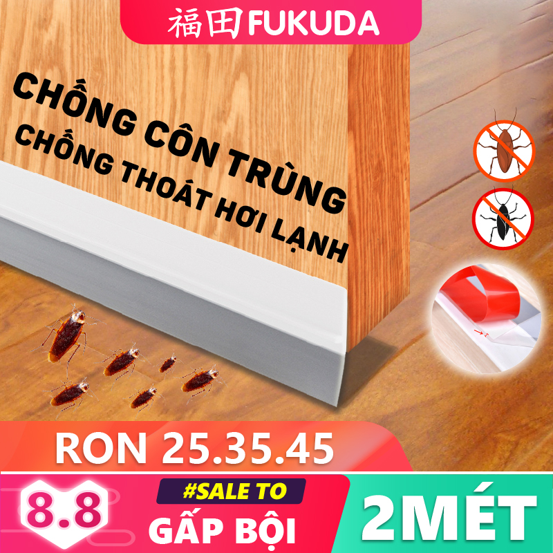 Ron FUKUDA loại 2 MÉT chặn khe cửa bản 25 35 45mm nẹp chống côn trùng dán chân cửa