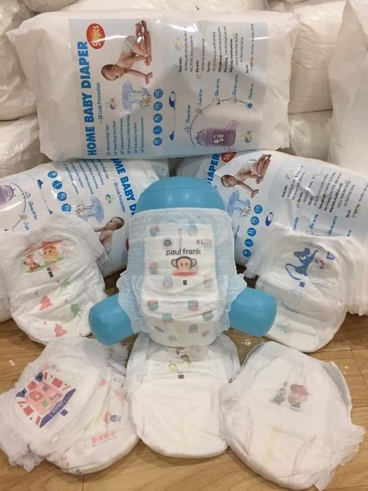 100 bỉm trần xuất nhật home baby - tã bỉm - bỉm trẻ em - home, mềm mỏng, siêu thấm hút, an toàn cho bé sơ sinh.