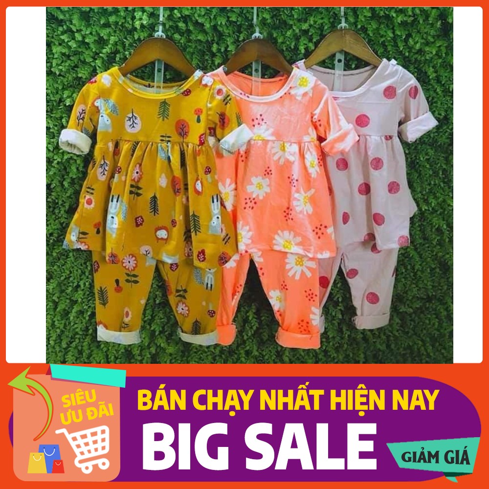 Đồ bộ tay dài cho bé gái cực xinh -chat để chọn size