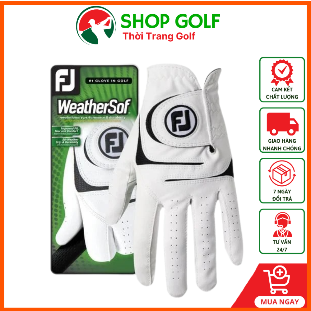 Găng tay đánh golf da cừu chống trượt thoáng khí cho nam - găng tay trái