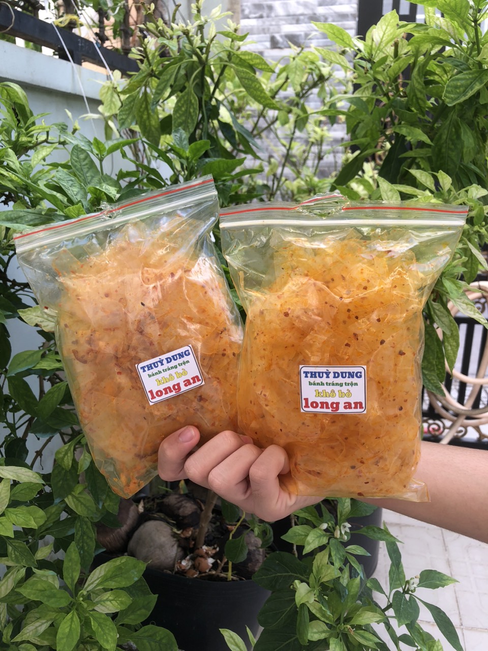 Bánh tráng trộn Khô bò. Bánh tráng Thùy Dung Long An (gói 100g). Ăn Vặt Thanh Trúc 3