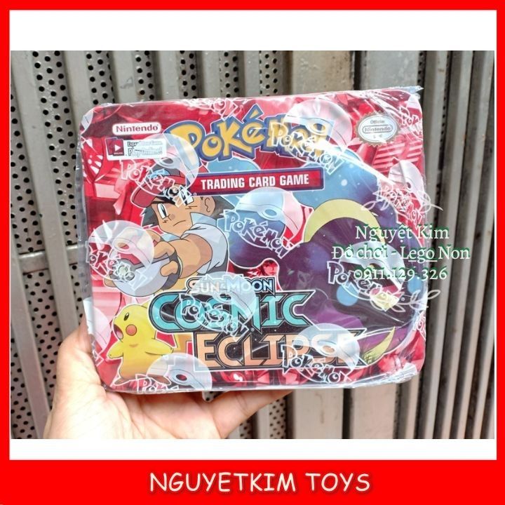 [SIZE 2] Bộ Bài Pokemon Hộp Sắt Hàng Siêu Đẹp Chuẩn- Loại Đẹp 44 Thẻ Bài Và 3 Túi Thẻ Vip- Trò Chơi Chiến Đấu Phim Hoạt Hình Đồ Chơi Sưu Tập Trẻ Em
