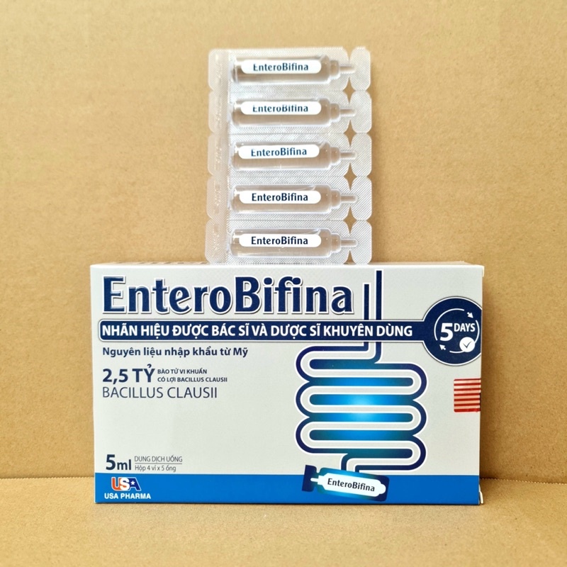 Men tiêu hóa Entero Bifina cân bằng vi khuẩn đường ruột - Hộp 20 ống