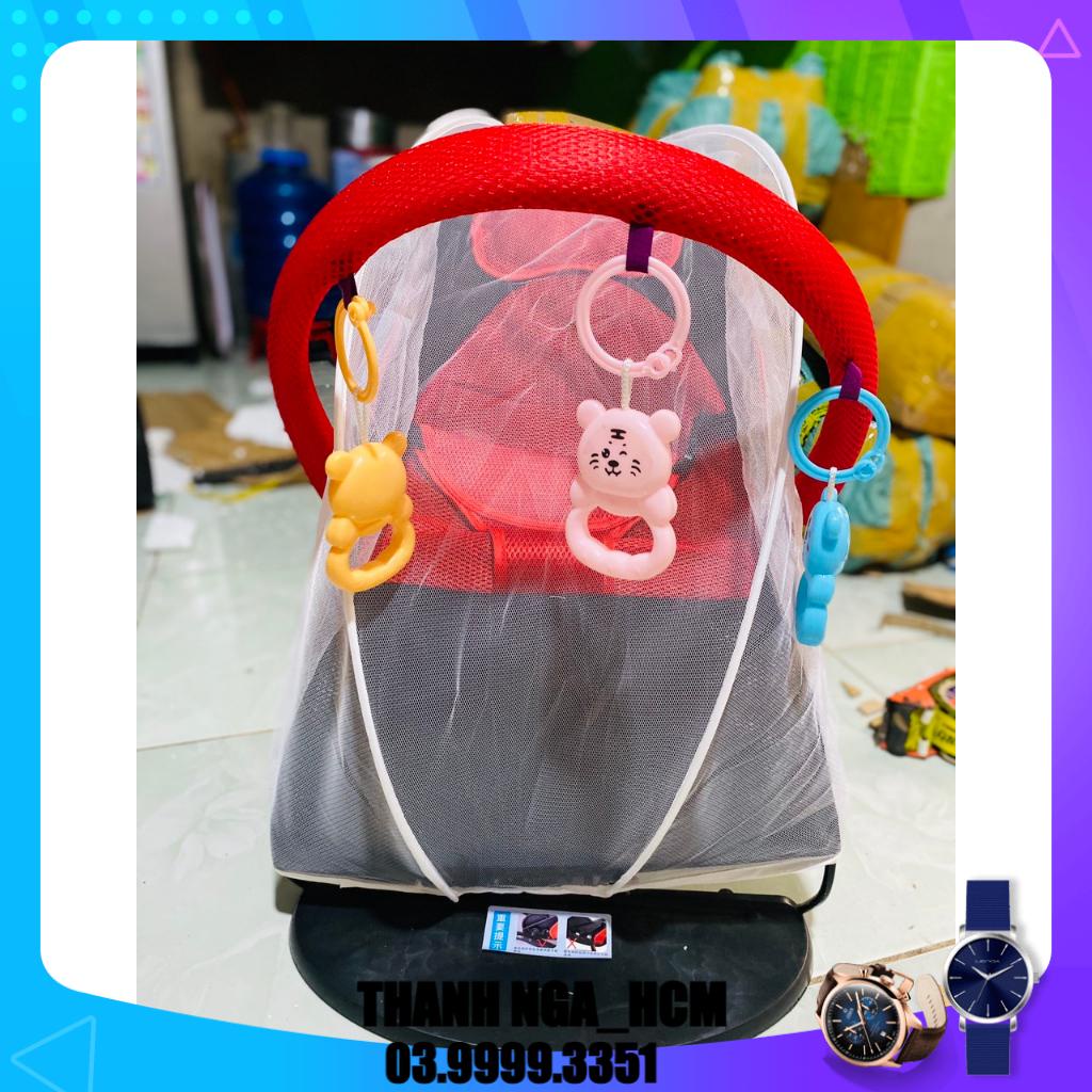 Phụ_kiện GHẾ RUNG NHÚN CAO CẤP LƯỚI THOÁNG KHÍ CHO BÉ NẰM CHƠI