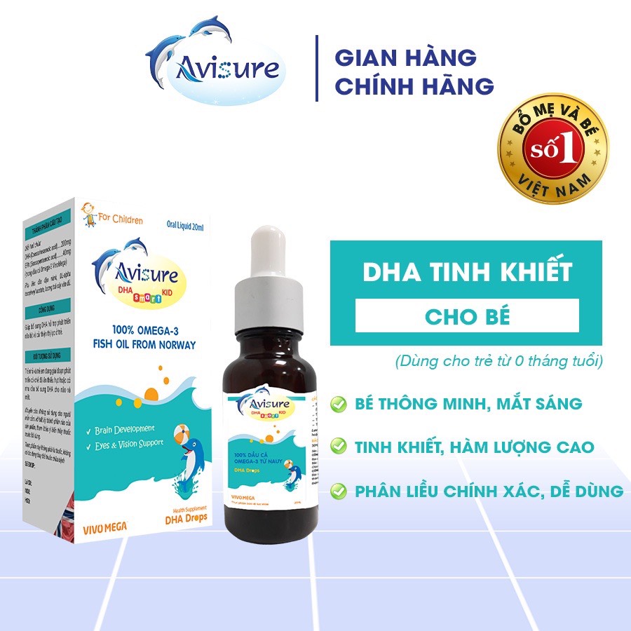 Avisure DHA smart kid cho bé dạng nhỏ giọt 20ml