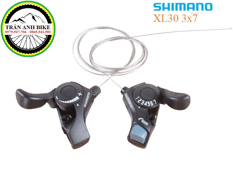 Tay đề bấm xả gắn ghi đông xe đạp sl tx30 3x7 speed
