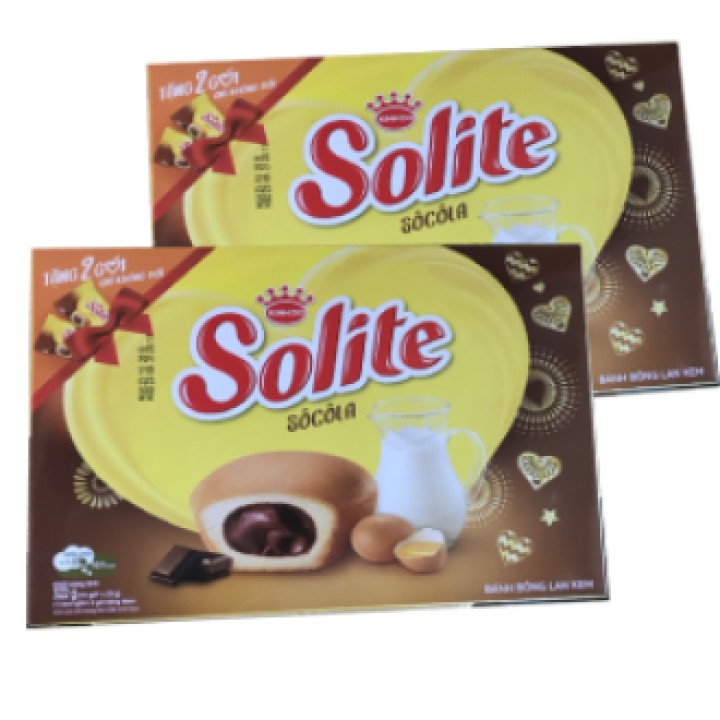 BÁNH BÔNG LAN SOCOLA SOLITE (HỘP 12 cái TẶNG 2 cái)