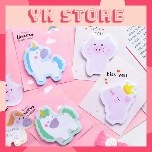 Giấy Note, giấy ghi chú Hình Thú Siêu Cute 30 Tờ