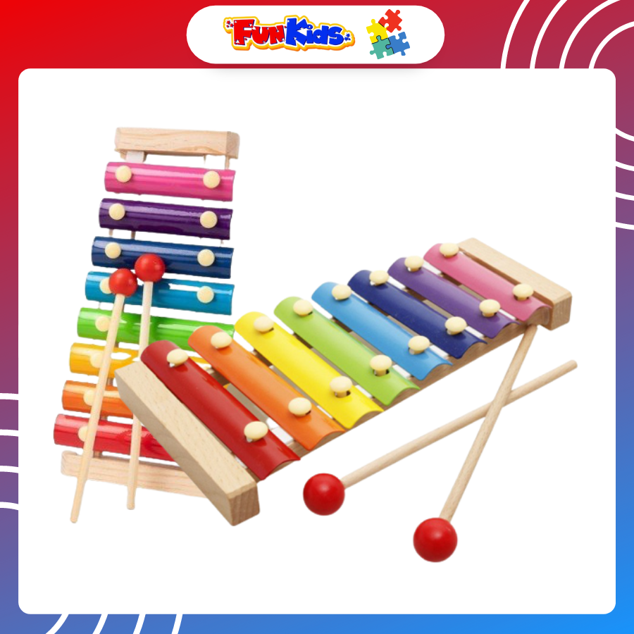Đồ chơi trẻ em đàn xylophone 8 âm bằng gỗ phát triển trí não và cảm quan cho bé gái và trai từ 1 tuổi trở lên