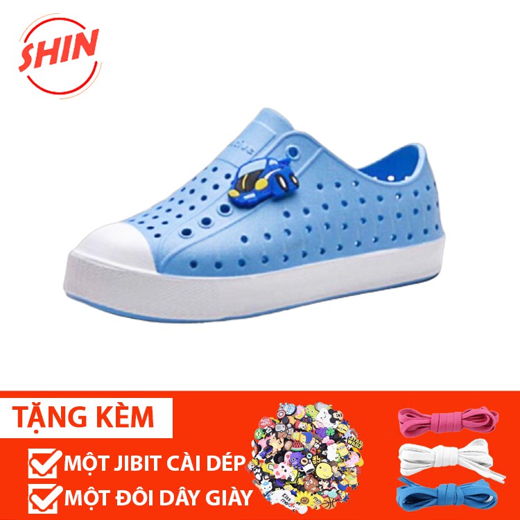 Giày Native Màu Xanh Đế Trắng Hàn Quốc💖💖Giày Native Không Thấm Nước Na07
