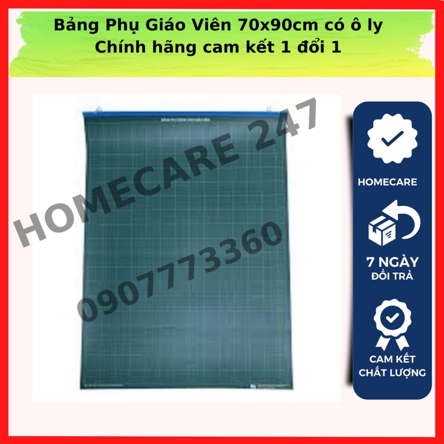 Bảng phụ giáo viên có ô ly 70x90cm viết phấn + lông bảng