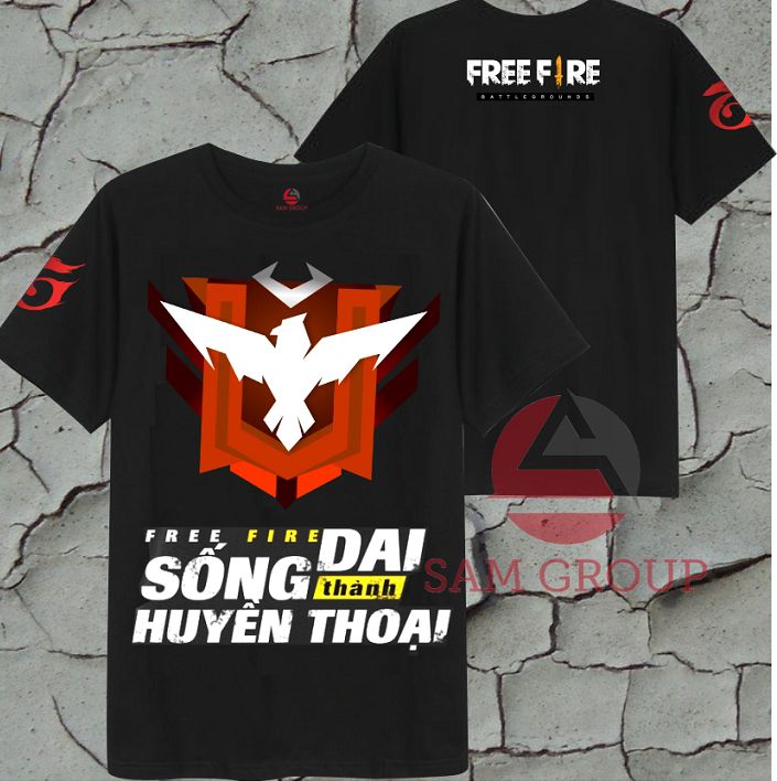 Áo game Free fire , áo phông Free fire sống dai thành huyền thoại full size