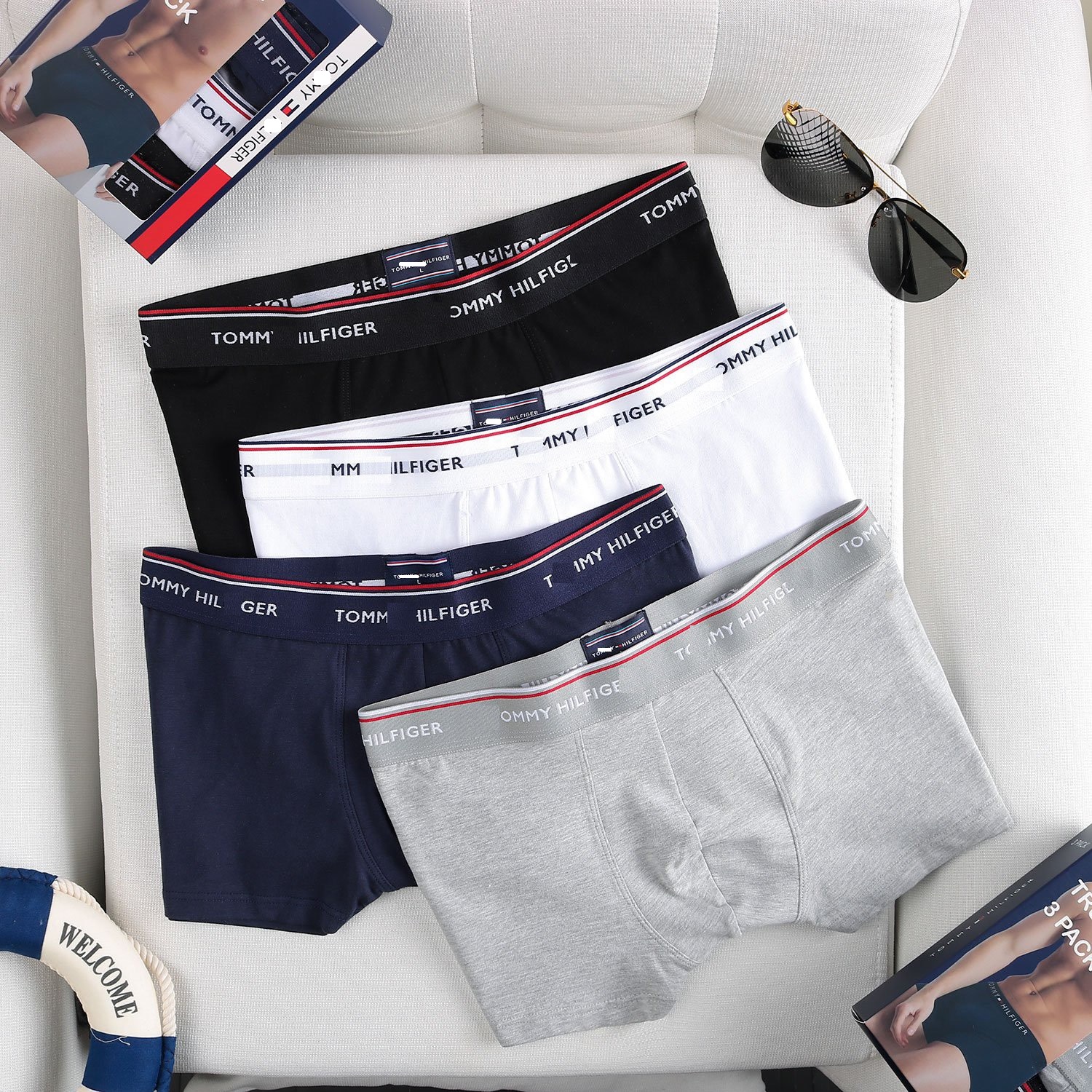 Hộp 3 quần lót nam cotton Tôm – Boxer cotton Tôm – Sịp nam cotton Tôm